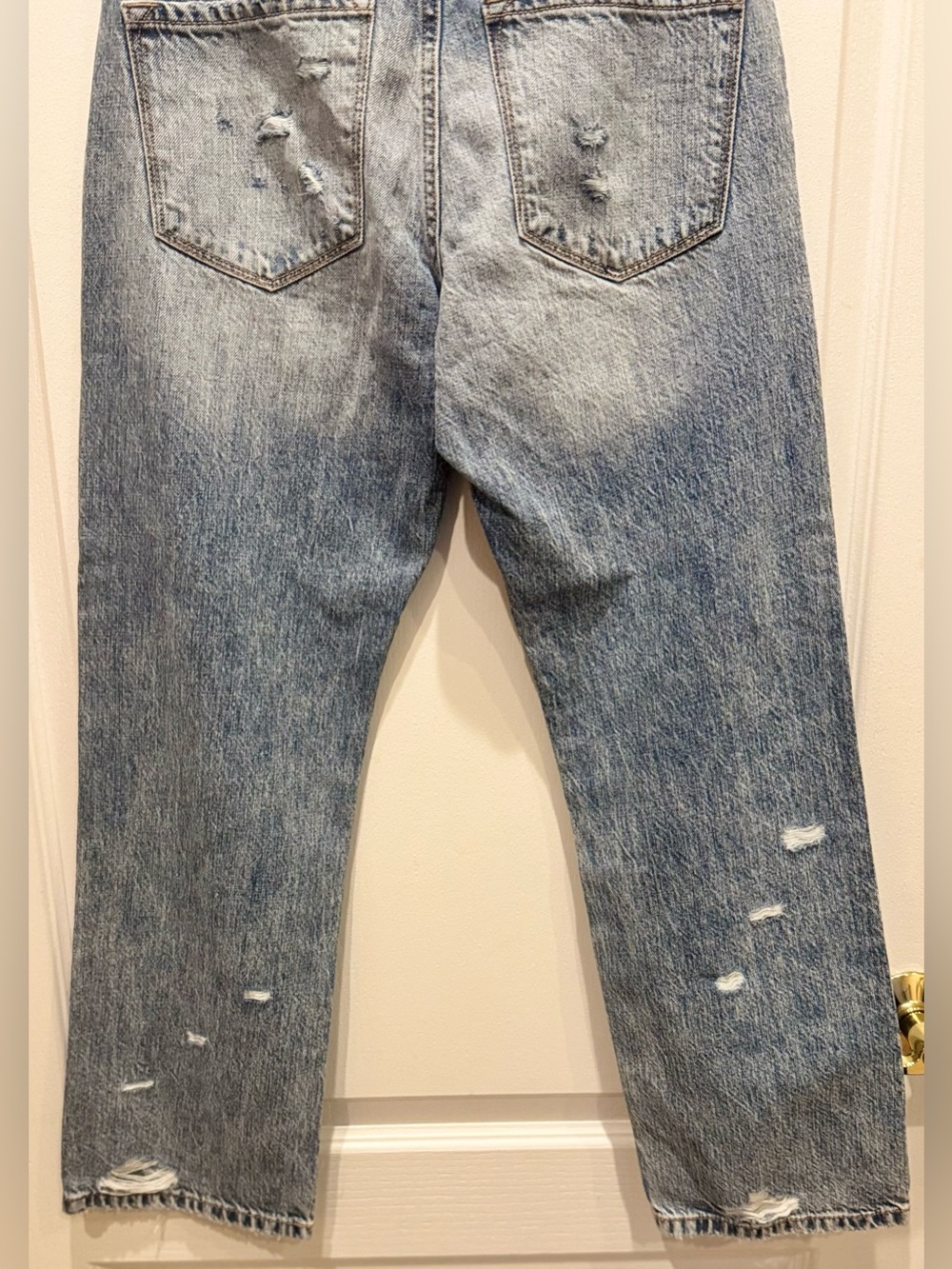 KANCAN Marisol Cotton High Rise Distressed Bootcut Light Wash Jeans Size 1/24 - Picture 6 of 8